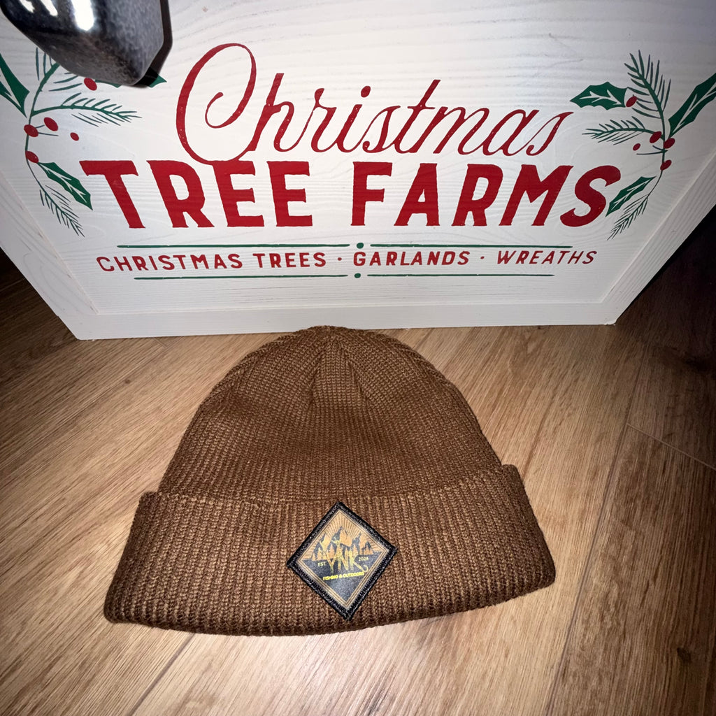 YNK Fishing & Outdoors diamond patch rib-knit beanie