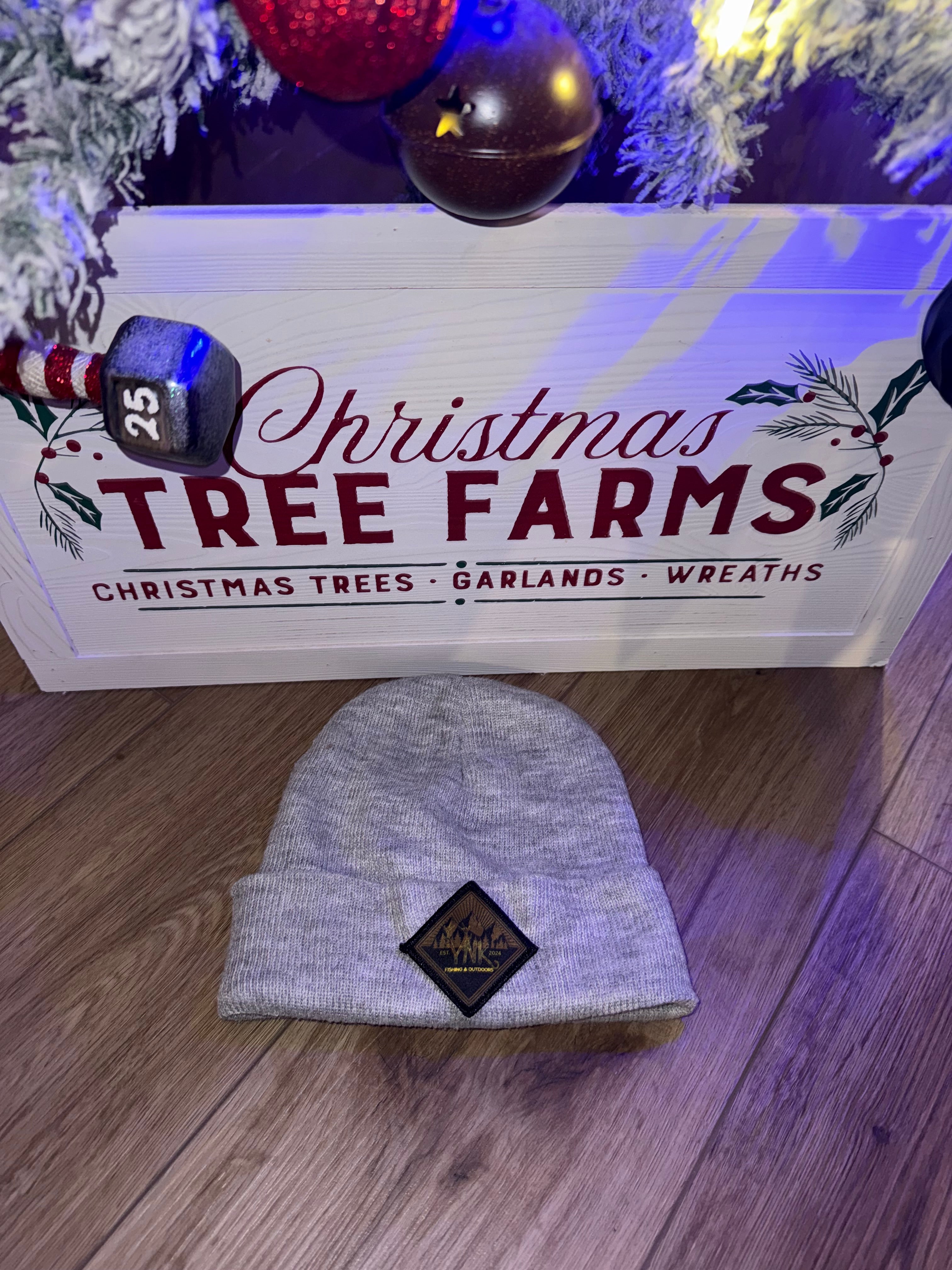 YNK Fishing & Outdoors diamond patch rib-knit beanie