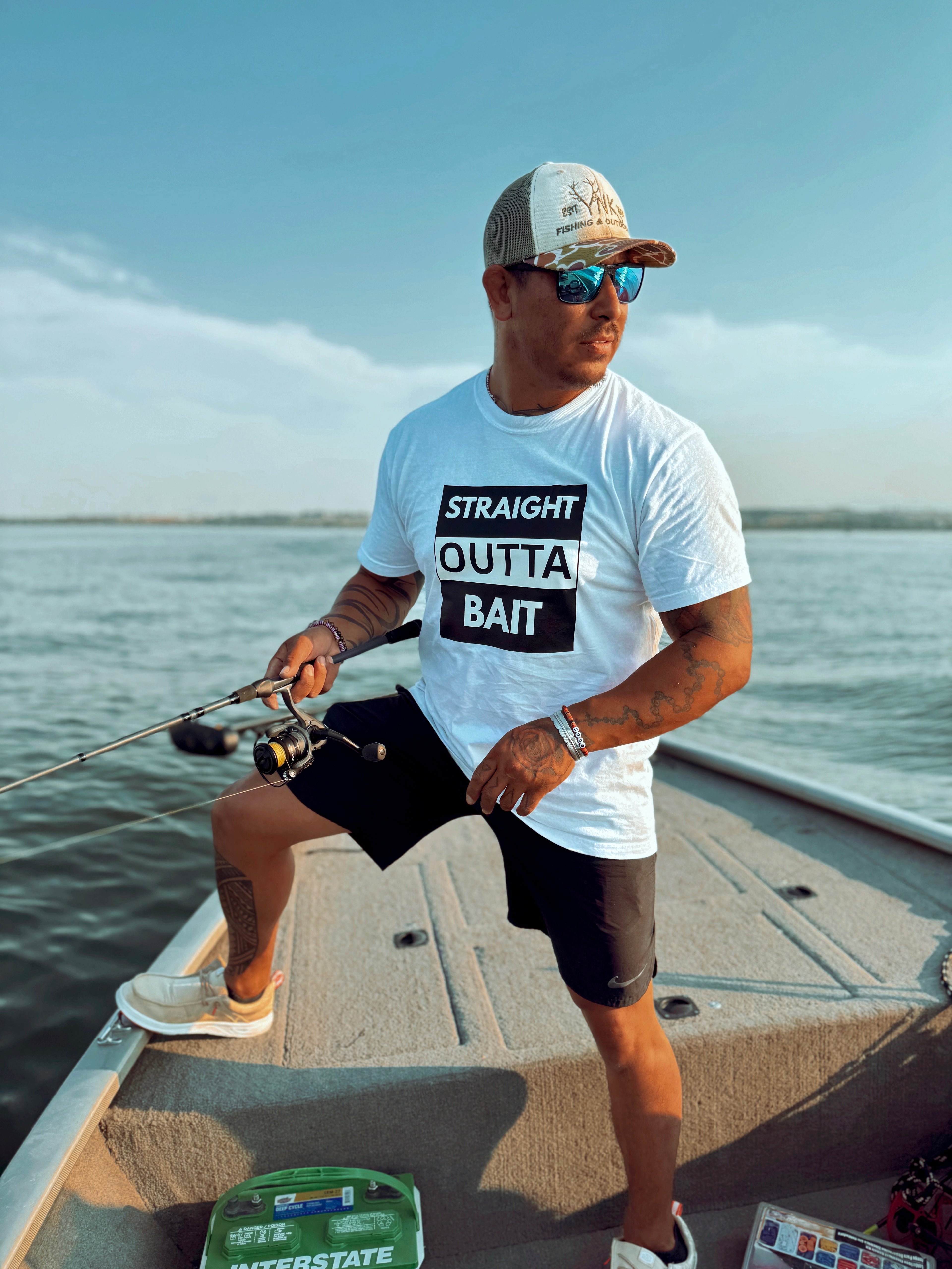 “Straight outta bait” graphic Tee